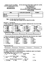 Đề thi chọn học sinh năng khiếu cấp huyện môn Tiếng Anh Lớp 6 (Chương trình 10 năm) - Năm học 2018-2019 - Trường THCS Thượng Nông